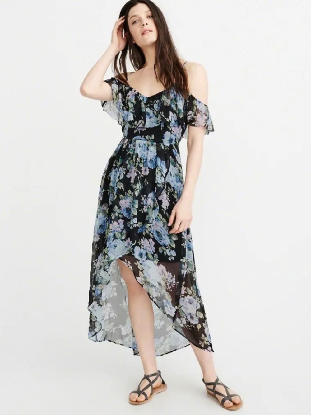 $130 Abercrombie & Fitch Spring Floral Layered Intricate Dress Size M Women’s